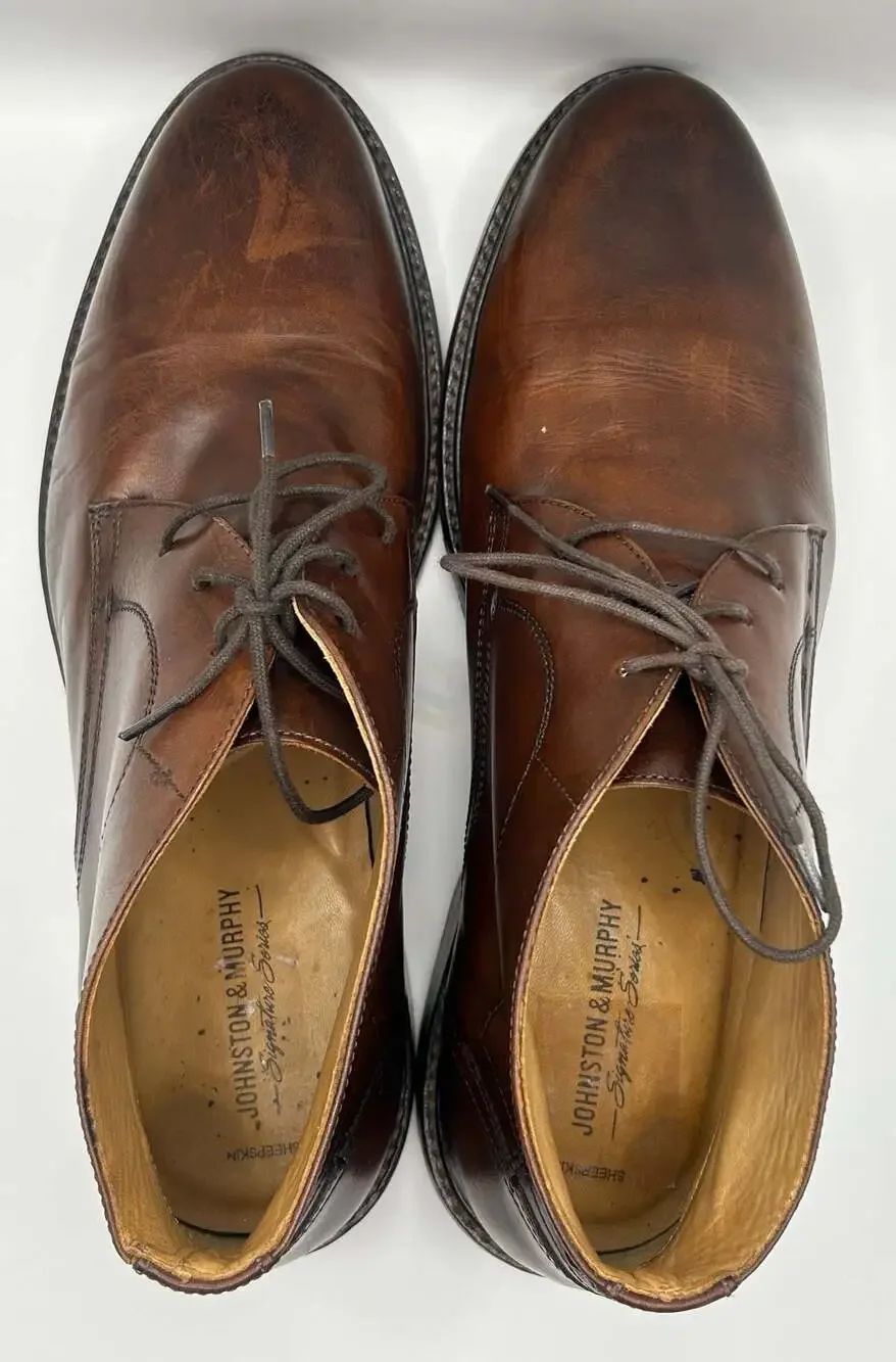 Johnston & Murphy Signature Series Mens Leather Chukka Boots, Size 13 M